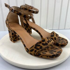 Rouge Helium Leopard Print 3” Heels‎ Sz 10